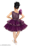 Embellished net frock for girls, sleeveless party wear in various sizes (2-3yrs - 11-12yrs), made in India