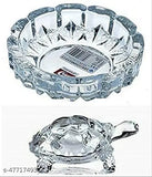 Glass Feng Shui Tortoise with Crystal Plate (12x8cm), PAYSTORE Vastu - brings prosperity, longevity, and positive energy