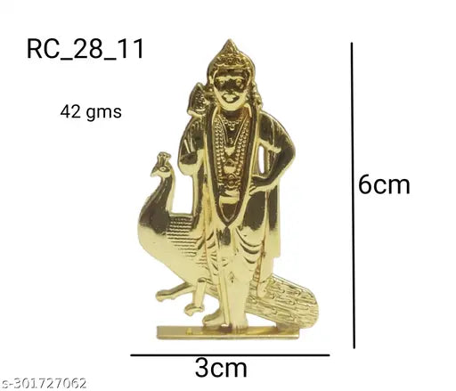 Indian Murugar Steel god idol - intricately crafted metal figurine