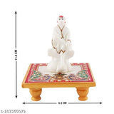 Marble & Polyresin Sai Baba Idol with Marble Chowki - Exquisite spiritual addition for car dashboards or thoughtful gifting, embodies faith, devotion, and harmony (Country of Origin: India)