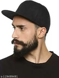 Cotton hip hop cap, solid pattern, adjustable strap, unisex style from India