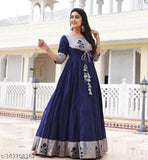 Blue and white kurta, unstitched with embroidered detailing, perfect for special occasions