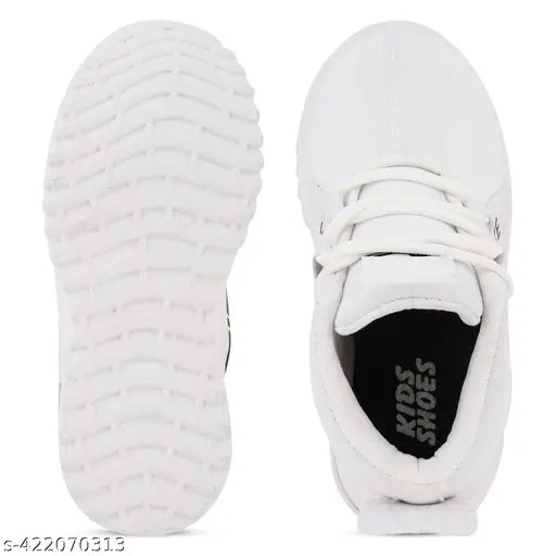 White casual led velcro shoes, suitable for little kids, lightweight for outdoor and indoor wear