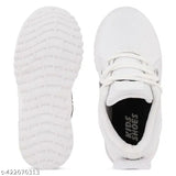 White casual led velcro shoes, suitable for little kids, lightweight for outdoor and indoor wear