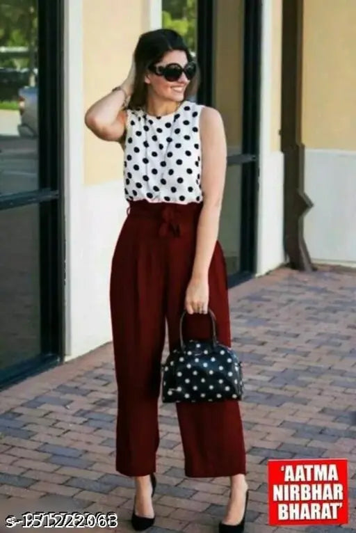 Western wear 2-set trending crepe sleeveless printed dresses, featuring a vibrant pattern, available in sizes XS, S, M, L