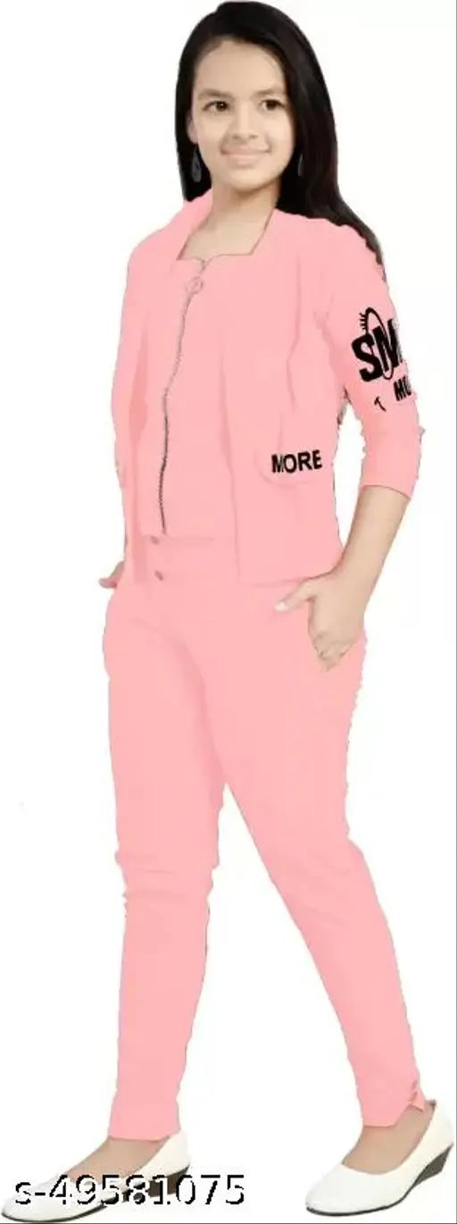 Pink dress with a white logo on the left chest area