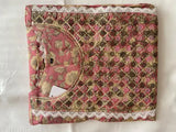 Cotton flared kameez in a soft pink color