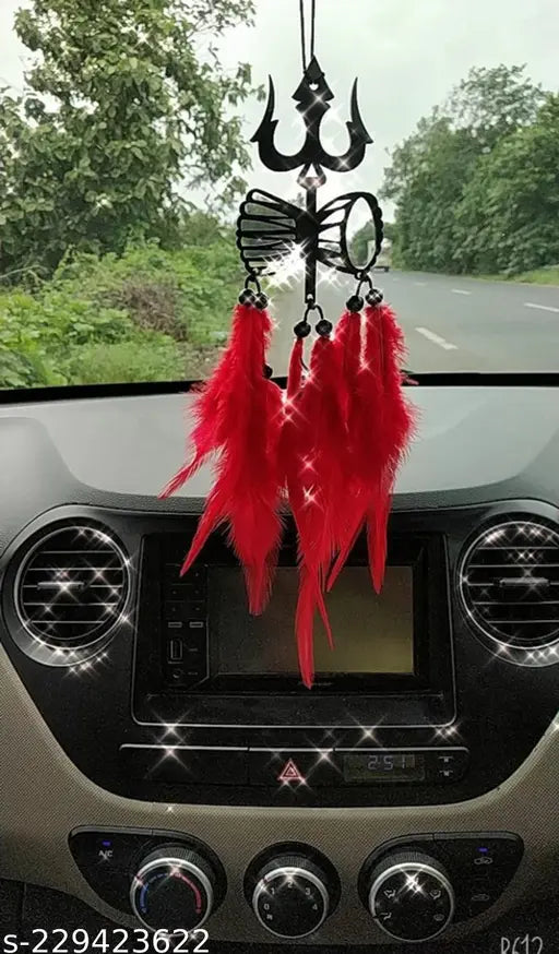 Vibrant Oreaj color handmade Dream Catcher, authentic Indian car hanging decor