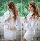 Trendy denim, three-quarter sleeve women's/girls/ladies cotton jacket, solid pattern, popular fashion choice