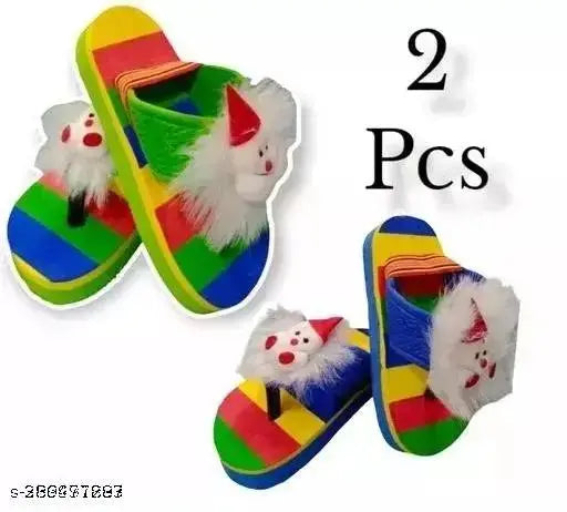 Canvas slippers for kids pack of 2P, cartoon characters design, suitable for 0-18 months, Indian origin