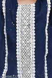 Kids chiffon kaftan set & kurta plazo set, self-design A-line pyjamas with embroidery work, soft and skin-friendly fabric for comfortable ethnic wear. Sizes: 12-18 months, 18-24 months. Made in India