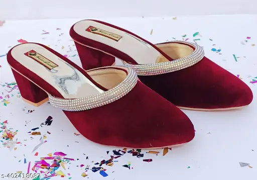 PU embellished ballerinas, open back, India