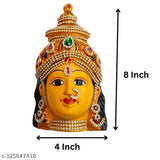 Metal Varalakshmi Face Idol for Varamahalakshmi Vratham, 4x8x1.5 inches, Indian Goddess for prosperity
