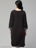 Black wool winter kurtis, long sleeves