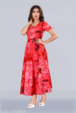 Pink rayon shibori umbrella kurta, long sleeves, floor length, knee-length hem