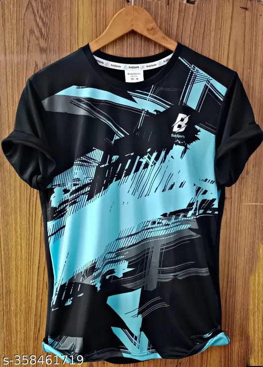 Poly blend active KIT-29 jersey & shorts, printed for outdoor sports like football, hockey, tennis, badminton, volleyball, gym wear. High quality, size S, made in India