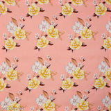 Glace Cotton single elastic bedsheet with pillow cover, floral pattern, size 60x90 inches, ideal for summer decor