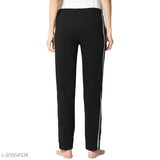 Black, white, blue striped joggers women's lounge wear