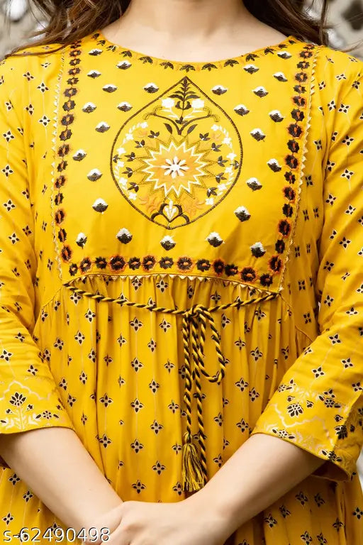 Mustard yellow embroidered dress with kameez and matching dupatta