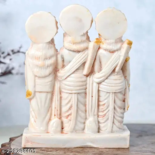 Poly Resin Ramdarbar Ram Laxman Sita Hanuman Ji figurines, Indian religious home decor (5x5x4 inches)