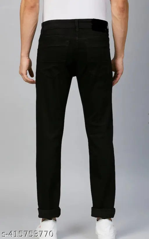 Black plain skinny jeans