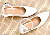 Synthetic leather Karaddi Bellies or Ballerina for women and girls comfortable partywear collage office, single pair on display