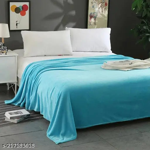 Sky blue fleece duvet covers, plain design, warm and cozy for winter, woolen material, 90x100 size, suitable for 450 bedding, zip closure