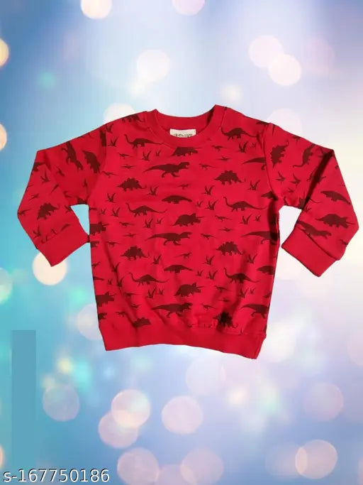 Woolen Wonder Star Winter Boys & Girls Sweatshirt with printed net pattern, suitable for Indian climate in sizes 3-4yrs, 4-5yrs, 5-6yrs, 6-7yrs. Made in India