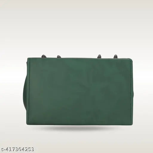 Green nylon shoulder bag with zip closure
