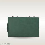 Green nylon shoulder bag with zip closure