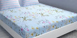 Dark and light floral combination, superfine premium elastic fitted bedsheets King Size (108x108 inches), 220 tc, with 2 coordinate pillow covers for double bed