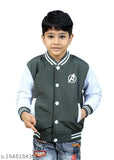 A young boy wearing a stylish jacket, with visible hoodie and emblem