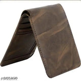 Faux leather men's wallet by Waltwood, durable and well-designed for maximum storage, solid color and made in India