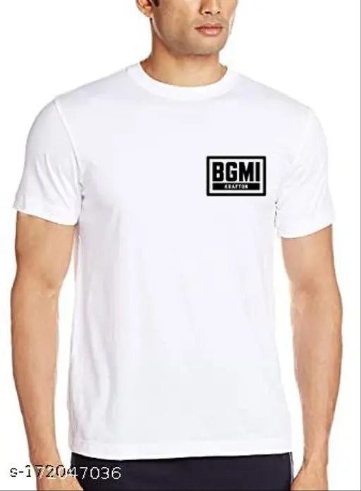 Indian-made polyester short sleeved shirt with BattleGround Mobile India both side printed pattern