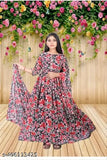 Georgette A-line dress with long sleeves in net print, suitable for casual wear for girls aged 9-15 years, India origin