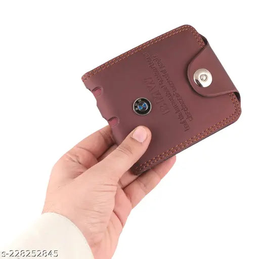 Multicolor PU Sonrisa Trendy Men's BMW Combo Wallet, featuring 2 compartments and fine stitching, ideal for everyday use