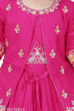 Embroidered net cotton frock, short sleeves for girls aged 4-10 years, made in India