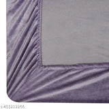 BlueDot premium flannel winter elastic fitted bedsheets for double beds - superfine 350TC velvet quality, perfect for heavy winter use
