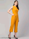 Viscose women's jumpsuit, sleeveless solid pink for casual occasions, perfect for parties or events, made in India