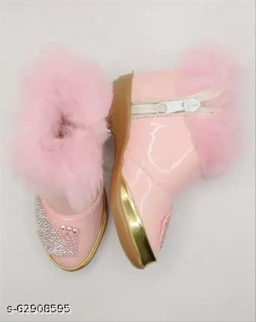 Pink canvas party shoes for infants, age 1 month to 2.5 years, with zip fastening and multiple designs available in pink, black, or coral. Soft and attractive for parties