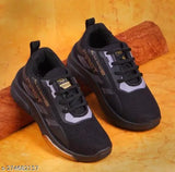 Black lace up sneaker with white soles