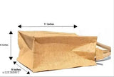 Medium-sized jute tiffin bag set with zip closure, pack of 5