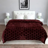 GKM Floral Double Mink Polyester Blanket - Heavy Winter, 400 thread count, free size (90 x 86 in)