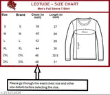 Navy blue striped cotton blend long-sleeve men's t-shirt by LEOTUDE, casual wear for multiple occasions