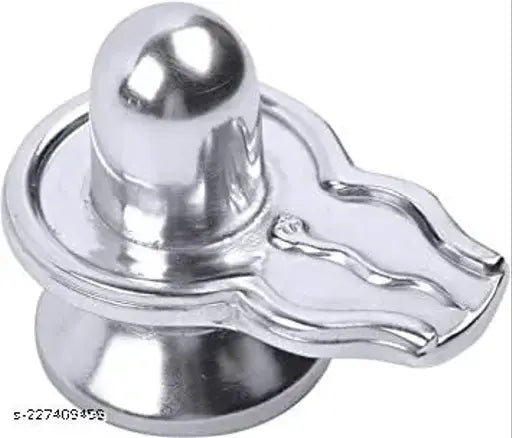 Metal Haridwar Divine Parad Shivling, 70gm, 4x3.5x2cm for temple pooja, India origin