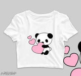 Classic cotton blend short-sleeve women's t-shirt with printed pattern, size S (bust 34 inches), made in India