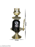 Black divine brass Shivling statue, 7cm x 10cm x 5cm for Hindu Pooja