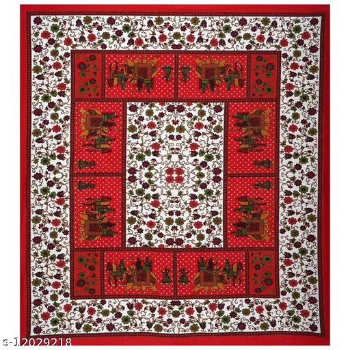 2 Double Bed Bedsheet - Combo Pack of Rajasthani Printed Bedsheet 2 Queen Size Bed Sheet with 4 Pillow Cover