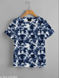 Womens blue tie dye t-shirt combo, perfect for regular fit and oversized styles
