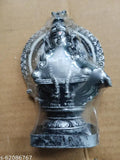 Poly resin Lord Ayyappa idol statue, Indian handcrafted Sabarimala Ayyappa figurine, 5 cm tall, 9.5 cm high, and 3.5 cm wide